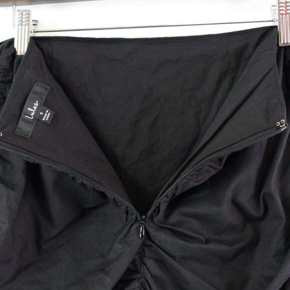 Lulus Got‎ it Like That Drawstring Ruched Mini Skirt Black Size S - Picture 8 of 9